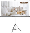 Deli 72-Inch Projector Screen with Tripod Stand,Portable and Foldeable
