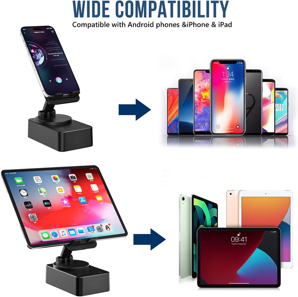 Cell Phone Stand with Wireless Bluetooth Speaker
