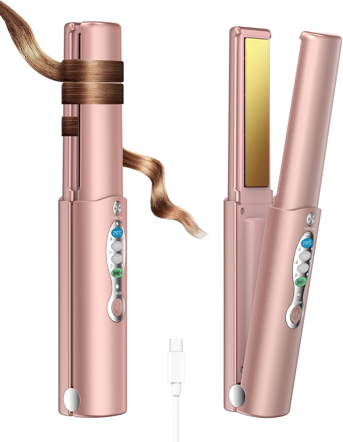 Portable Titanium Cordless Hair Straightener