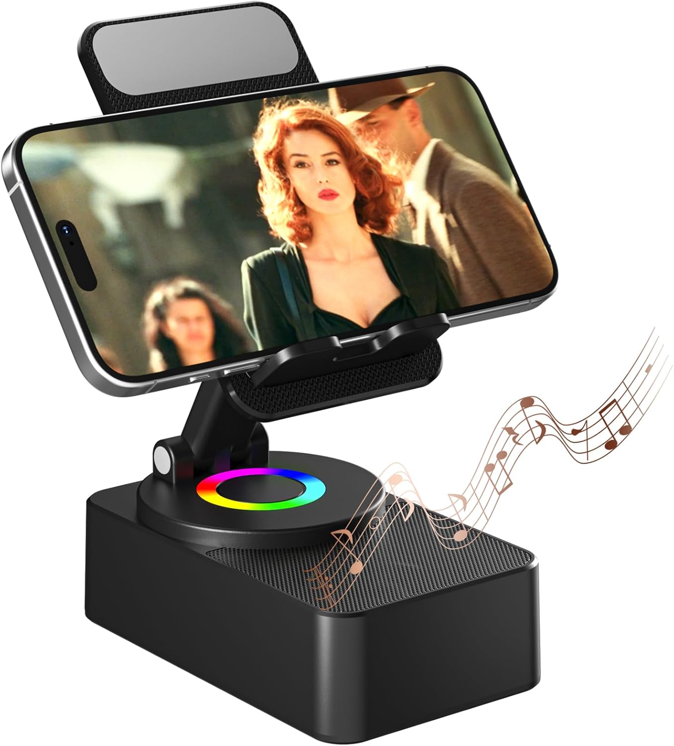 Cell Phone Stand with Wireless Bluetooth Speaker
